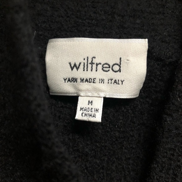 100% Wool Sleeveless Black Cardigan - Wilfred / Aritzia - Picture 2 of 8